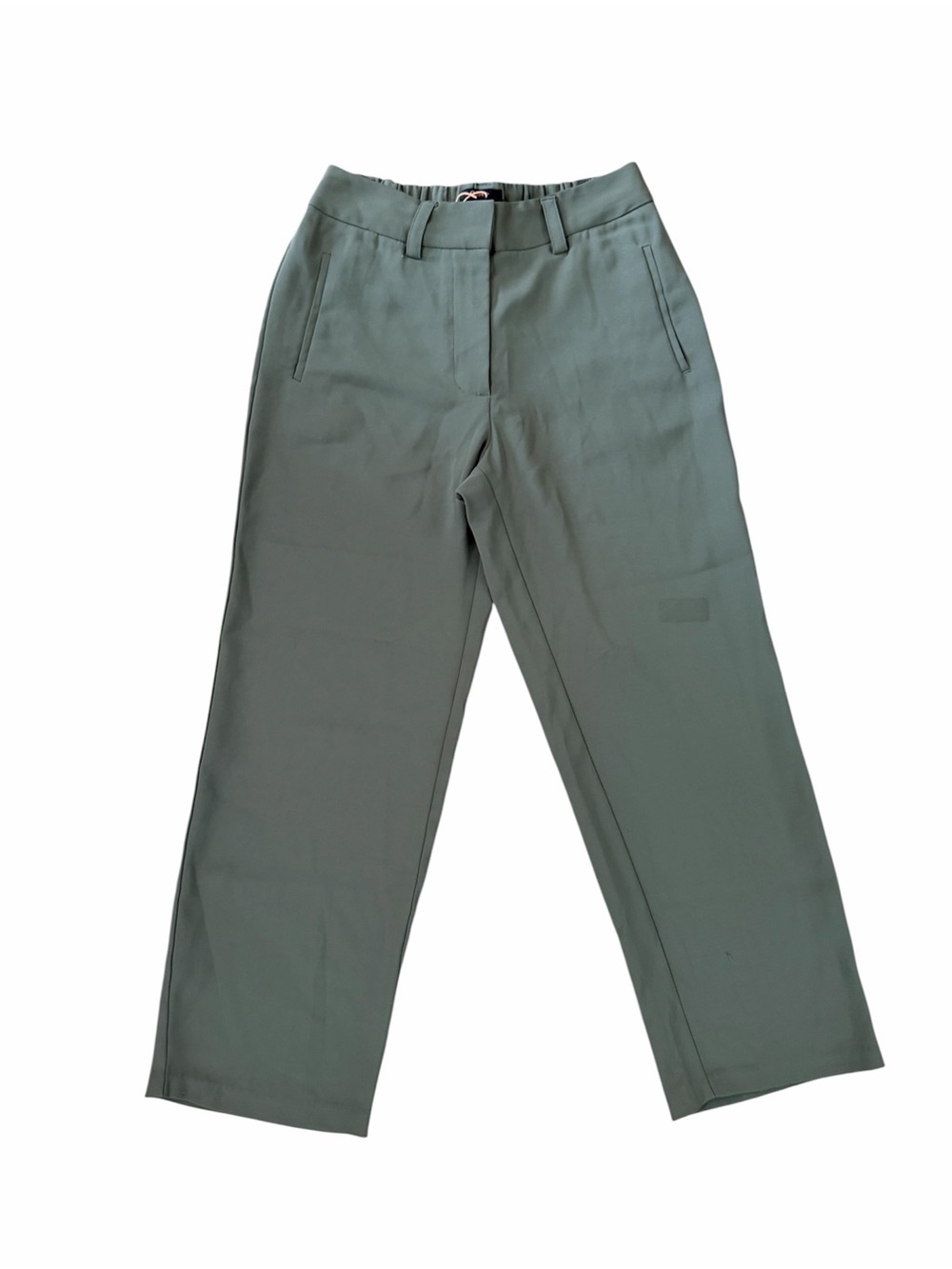 Quince Women’s Stretch Crepe Paperbag Pant in Olive Sz 6 NWT